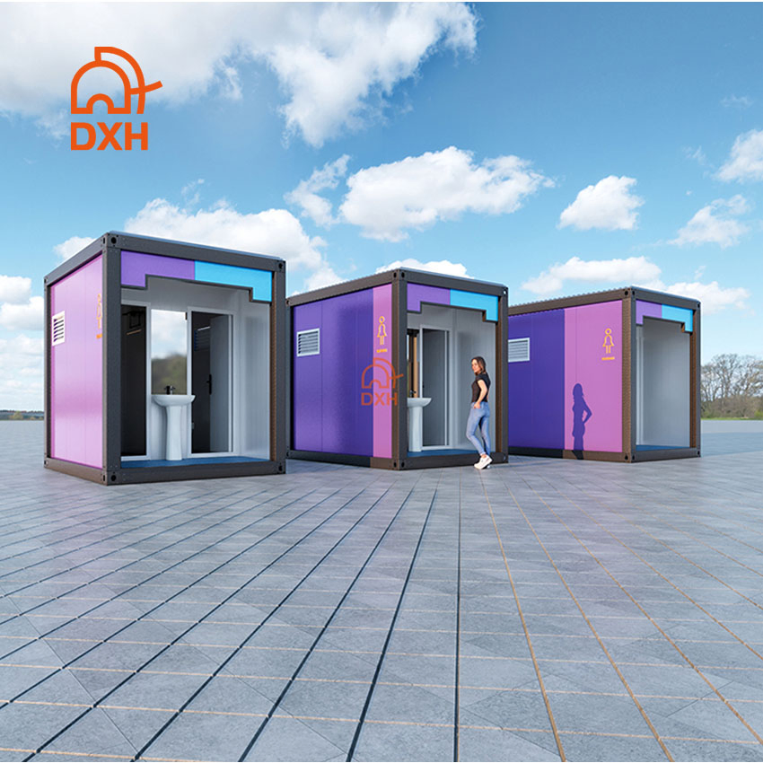 Existing Buildings Construction Public 10FT Portable Factory Prefabricated Flat Pack Container Toilet