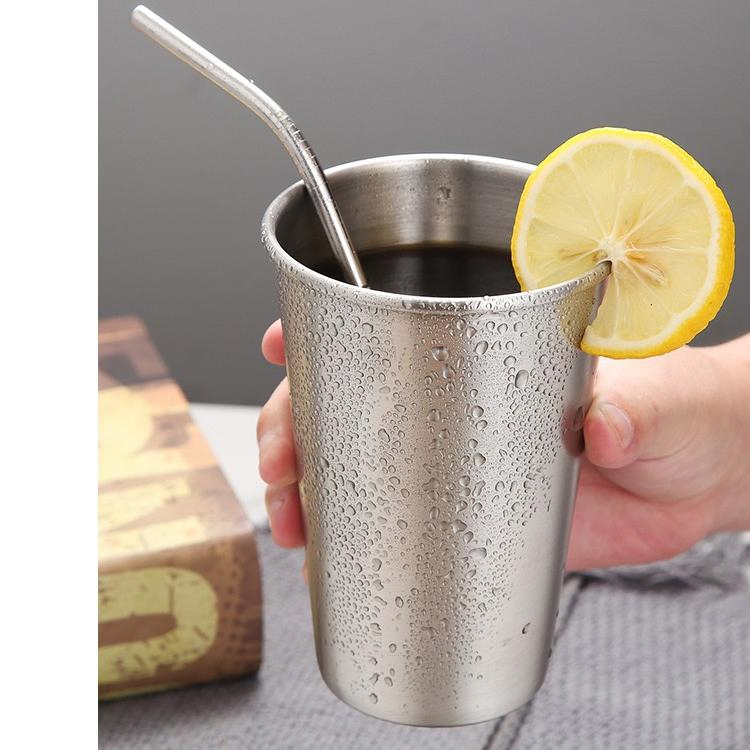 304 Stainless Steel Beer Household Anti-Drop Water Single-Layer Juice Cold Drink Cup