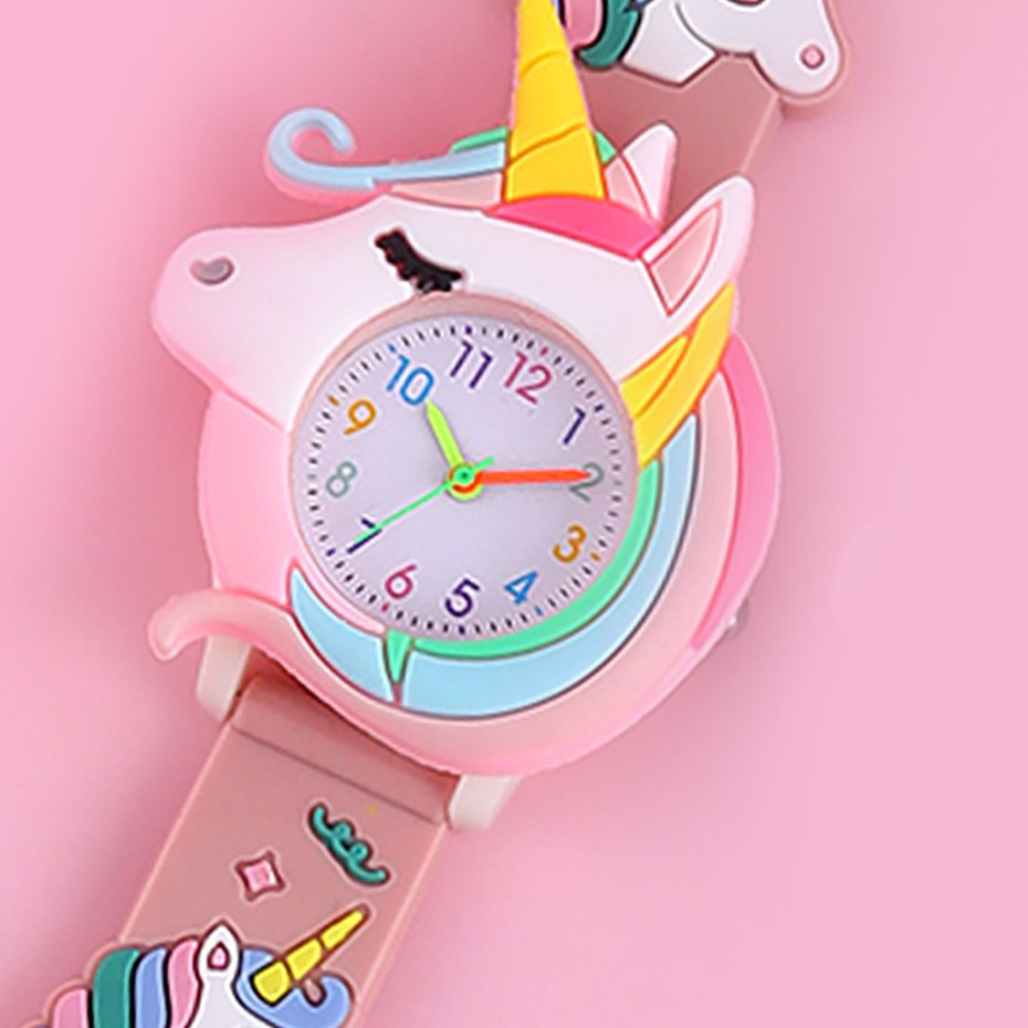 Unicorn Children's Watch Cartoon Cute Pink Blue Accessories