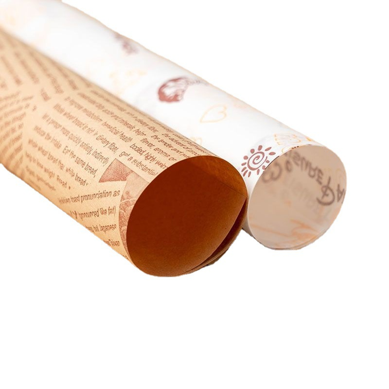 Custom Baking Paper Greaseproof Tissue Burger Sushi Cake Sandwich Flowers Gift Papers
