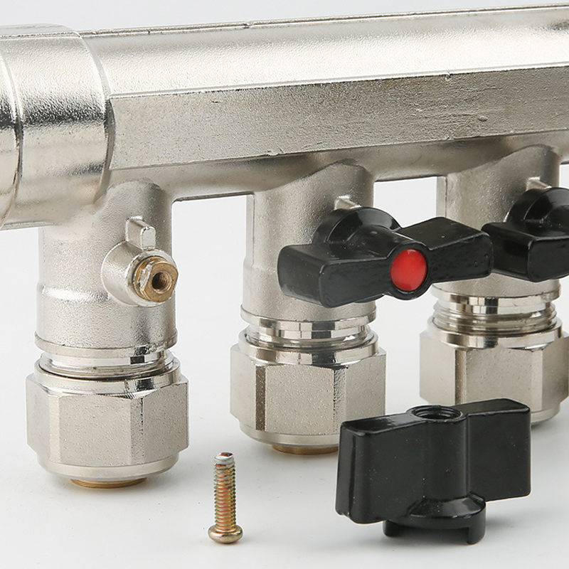 Sanipro Hydronic Distribution Control Valve Water Separator Ss Brass Manifolds with 2-12 Ports Heating Systems & Parts