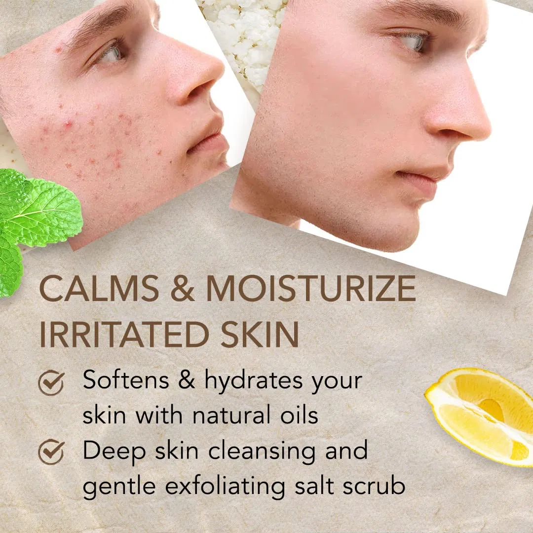 Beauty Cosmetics Body Care Gentle Exfoliation Dead Sea Salt Scrub -Lemon & Mint