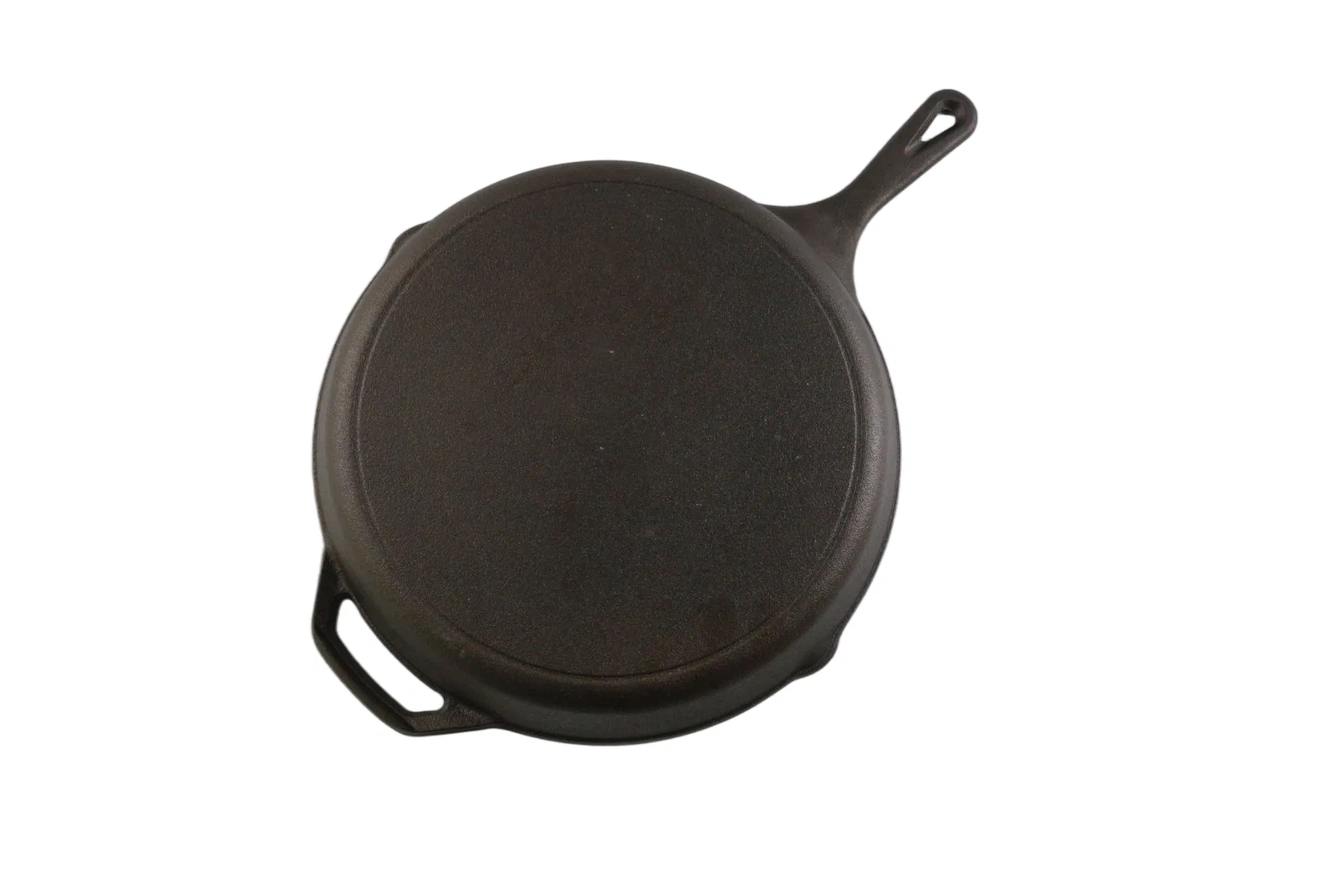 Чугунная сковорода с одной ручкой, предварительно прокаленная