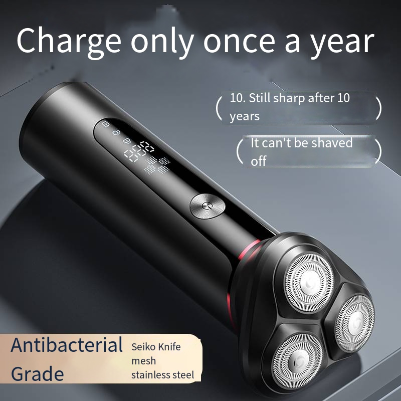 Premium Rechargeable Men's Electric Shaver with LCD Screen