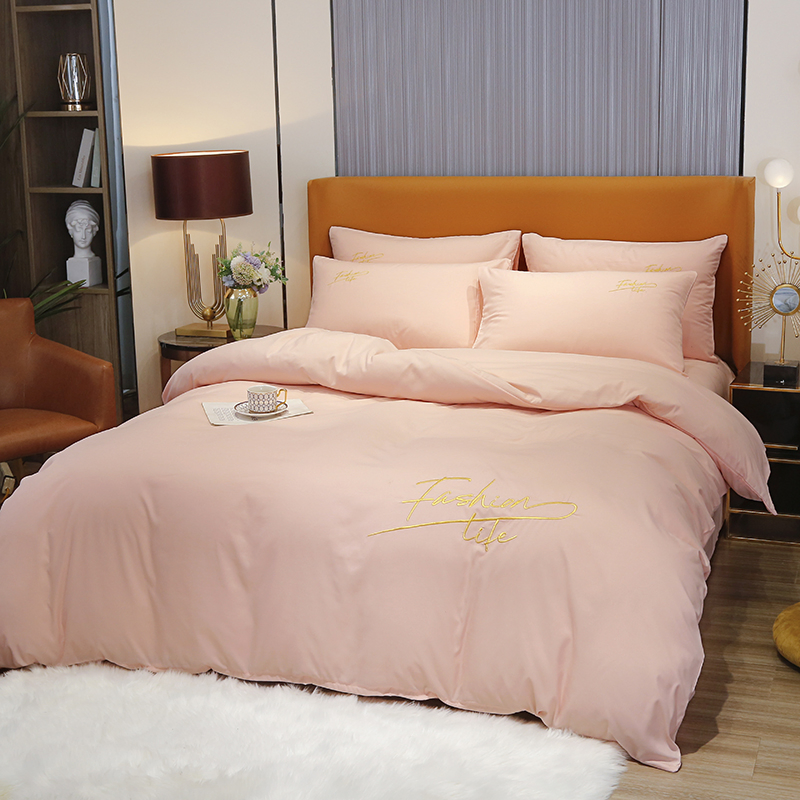 China Embroidery Bedding Product Washed Cotton Comforter Bed Sheet