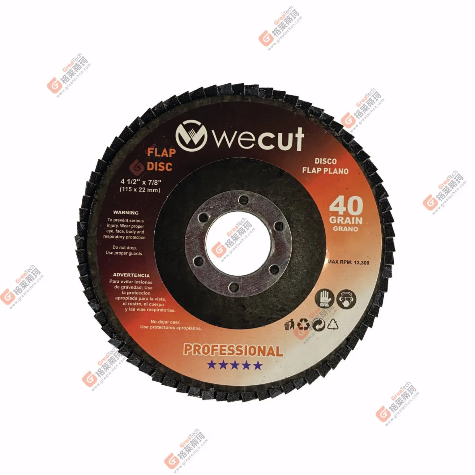 Flap Disc Gr40 115X22mm Zirconia Alumina Blue Flap Disc