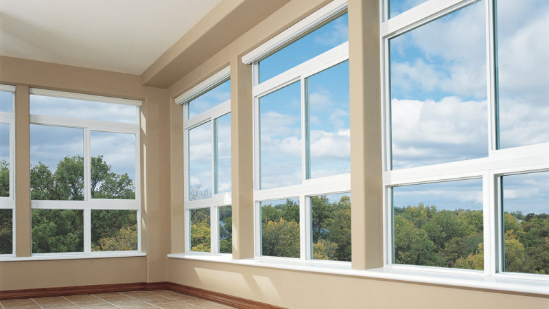 White Color Double Glazed UPVC Casement Windows with Mosquito Net