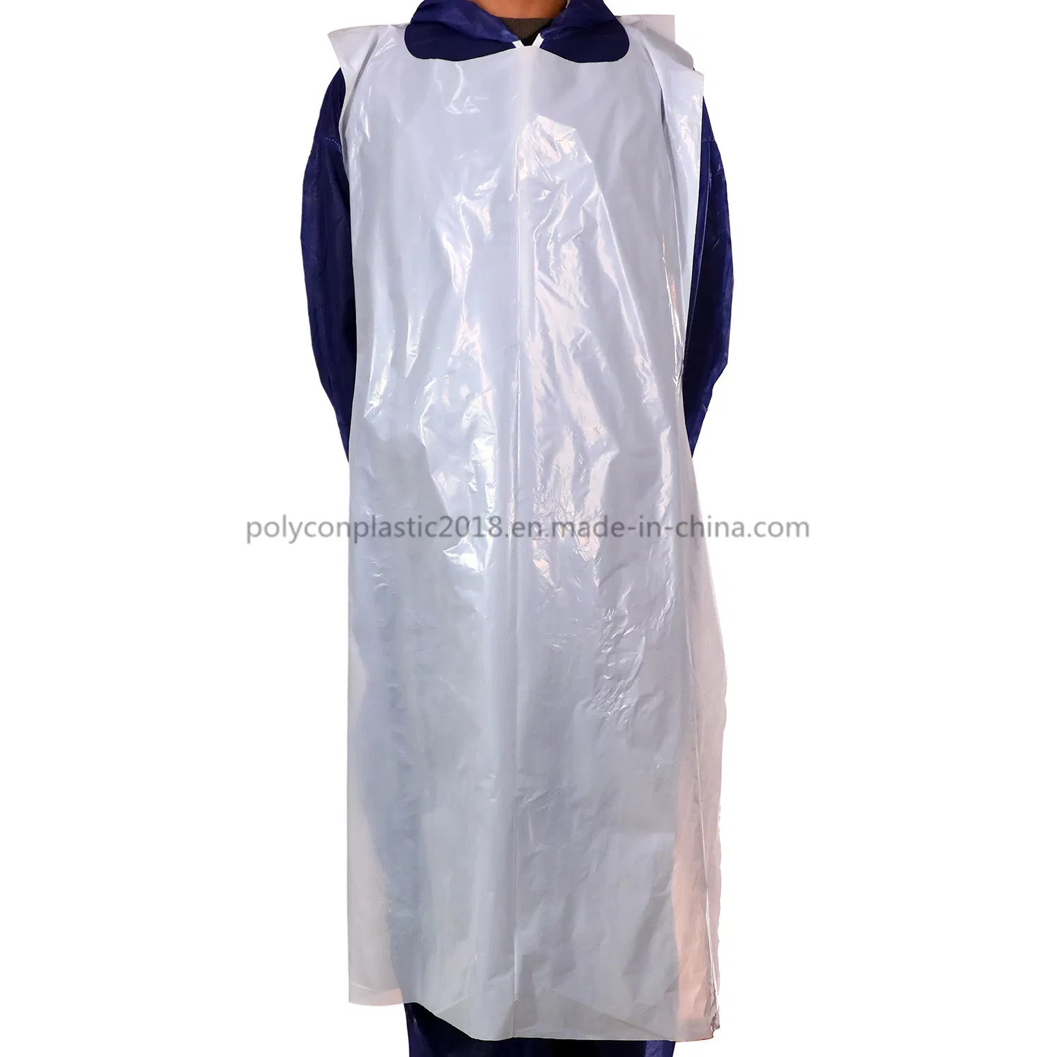 White Poly Disposable Aprons Low Density Polyethylene for Cooking, Painting, Cleaning, Maintenance.
