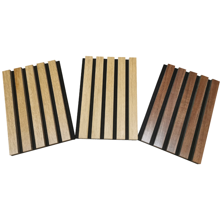 Wall MDF Acoustical Wood Slat Oak Fiber Panel Decoration Polyester Felt Acoustic Panels