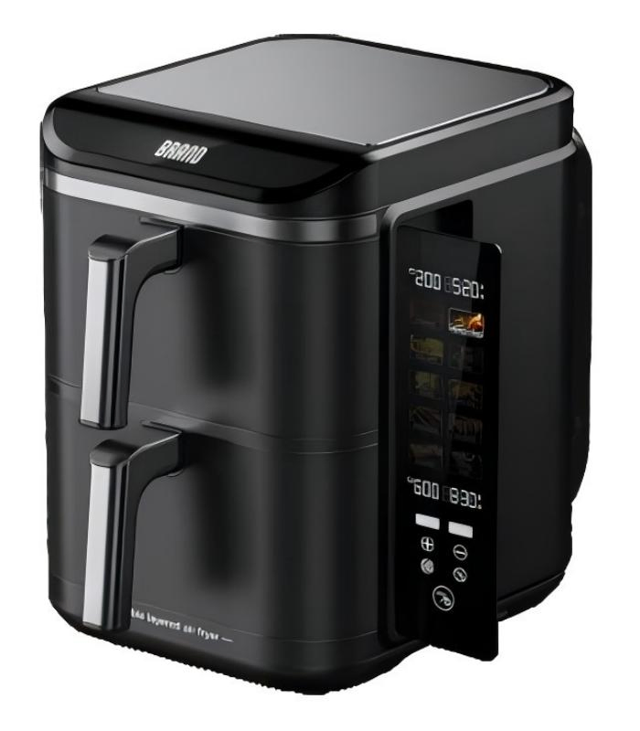 Double-Layer 5.5L+5.5L Air Fryer: Unleash Twice The Cooking Potential!