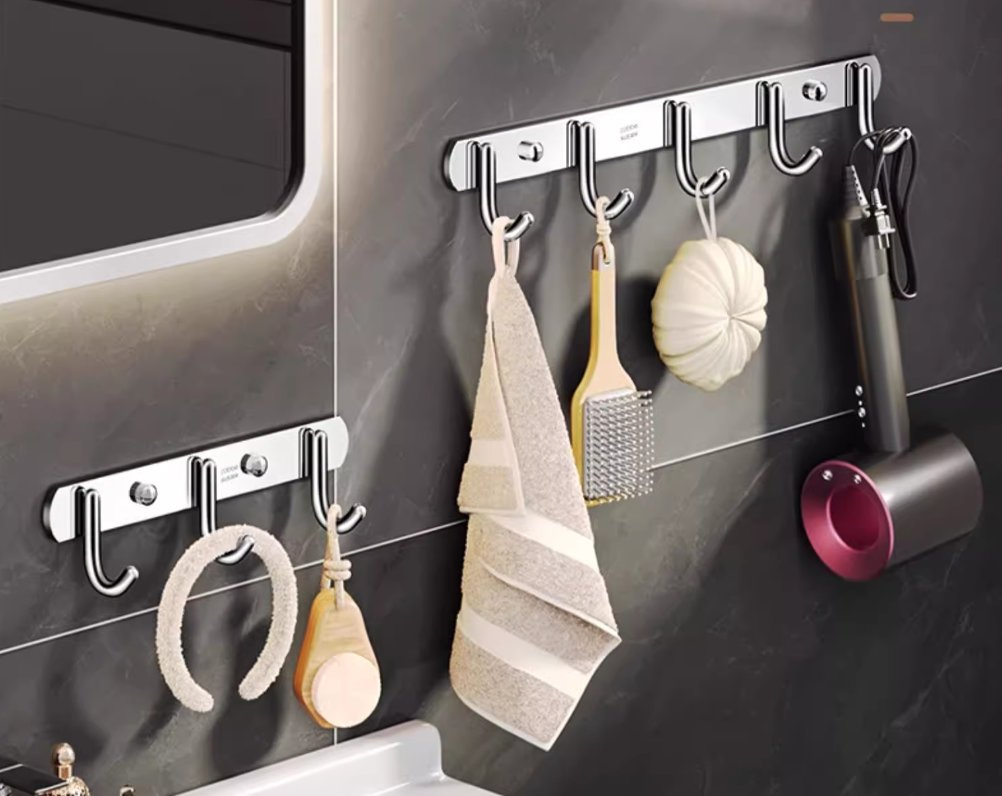 Набор крючков для ванной 6 шт, нержавеющая сталь