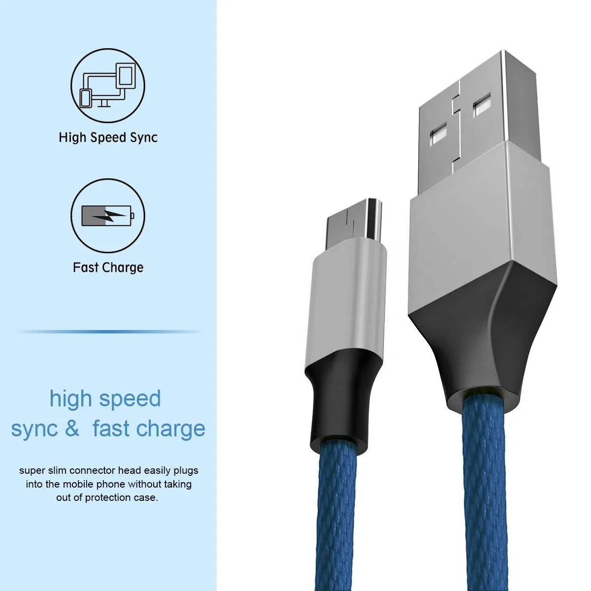 Быстрый зарядный кабель USB для Android