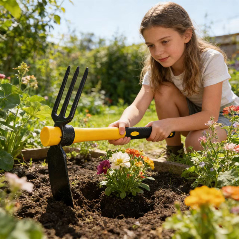 High Quality Garden Tool Plastic Handle Hoe for Home Flower Planting Hoe