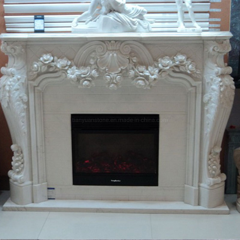 Large Sculpture French Marble Stone Fireplace Marble Antique Fireplace