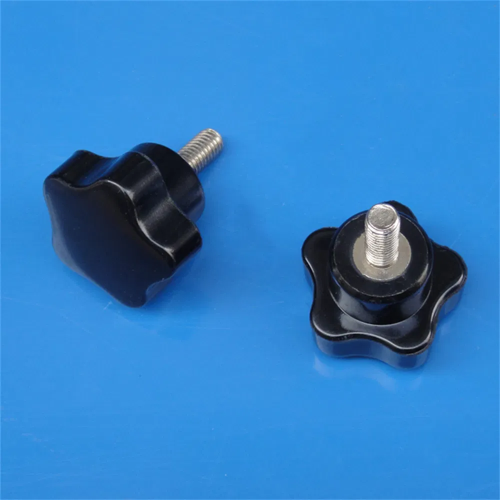 Star Knob Thread Insert Black Bakelite M6/M8 Female Handle