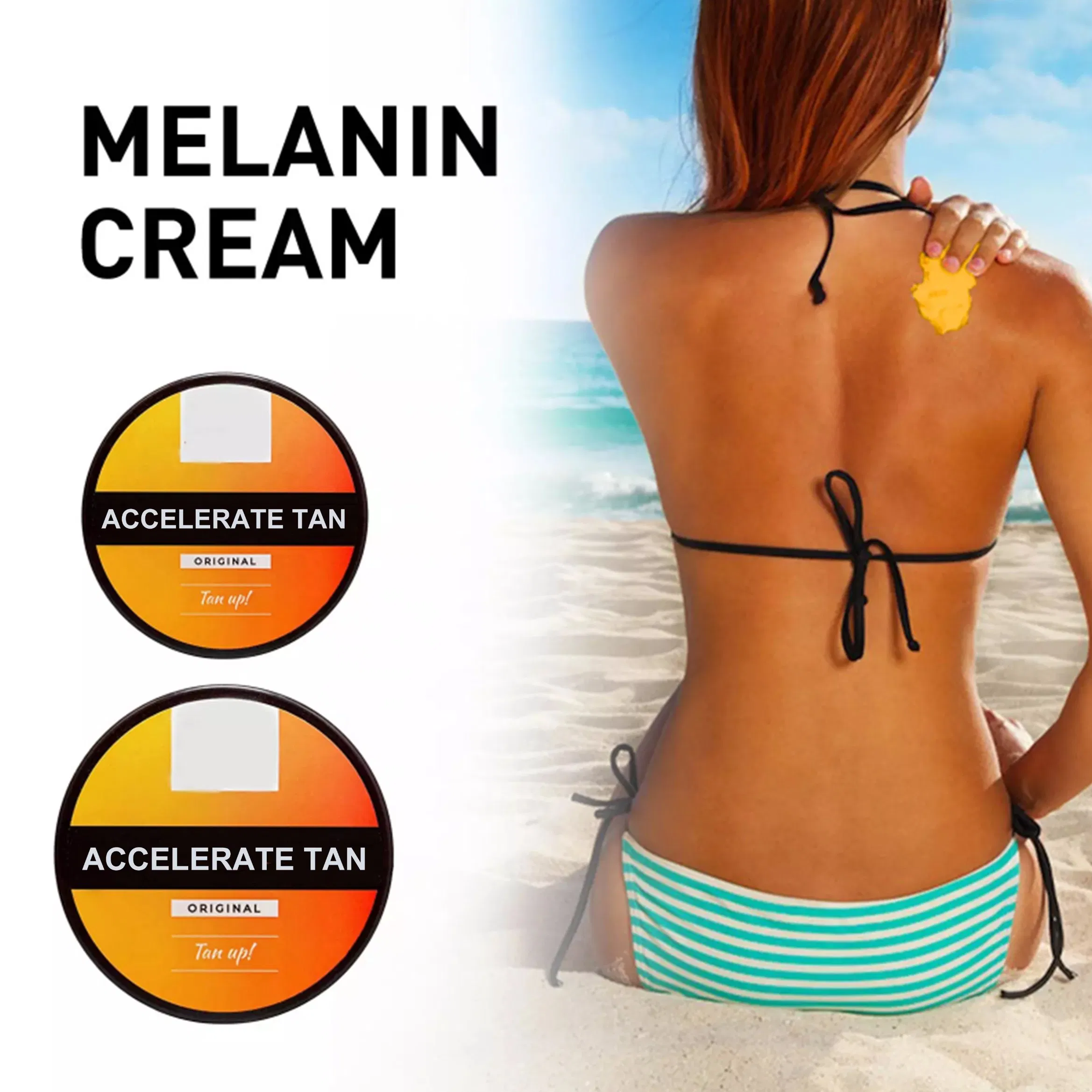 Beauty Cosmetics Skin Care Natural Ingredients Solarium Accelerator Cream Sunbed Tanning Cream
