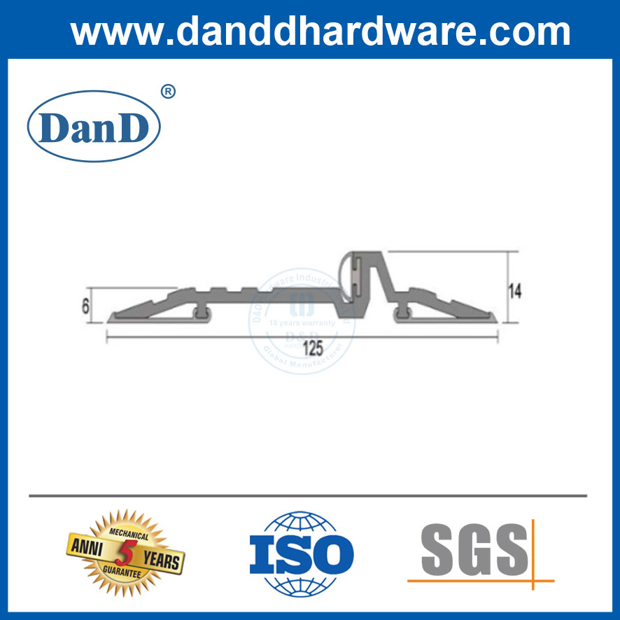 Aluminum Alloy Entry Door Marble Flooring Multipurpose Door Frame Plates Bottom Seal Strip Weather Rubber Sealing Sill Transition Strippring Threshold