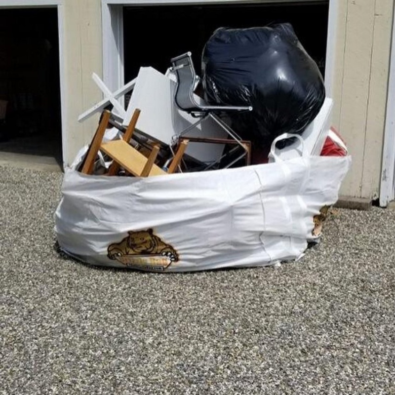 200cmx150cmx100 Hcm, 1500kg Recycling FIBC Dumpster PP Skip Bag for Construction Waste Garbage Skip Bag