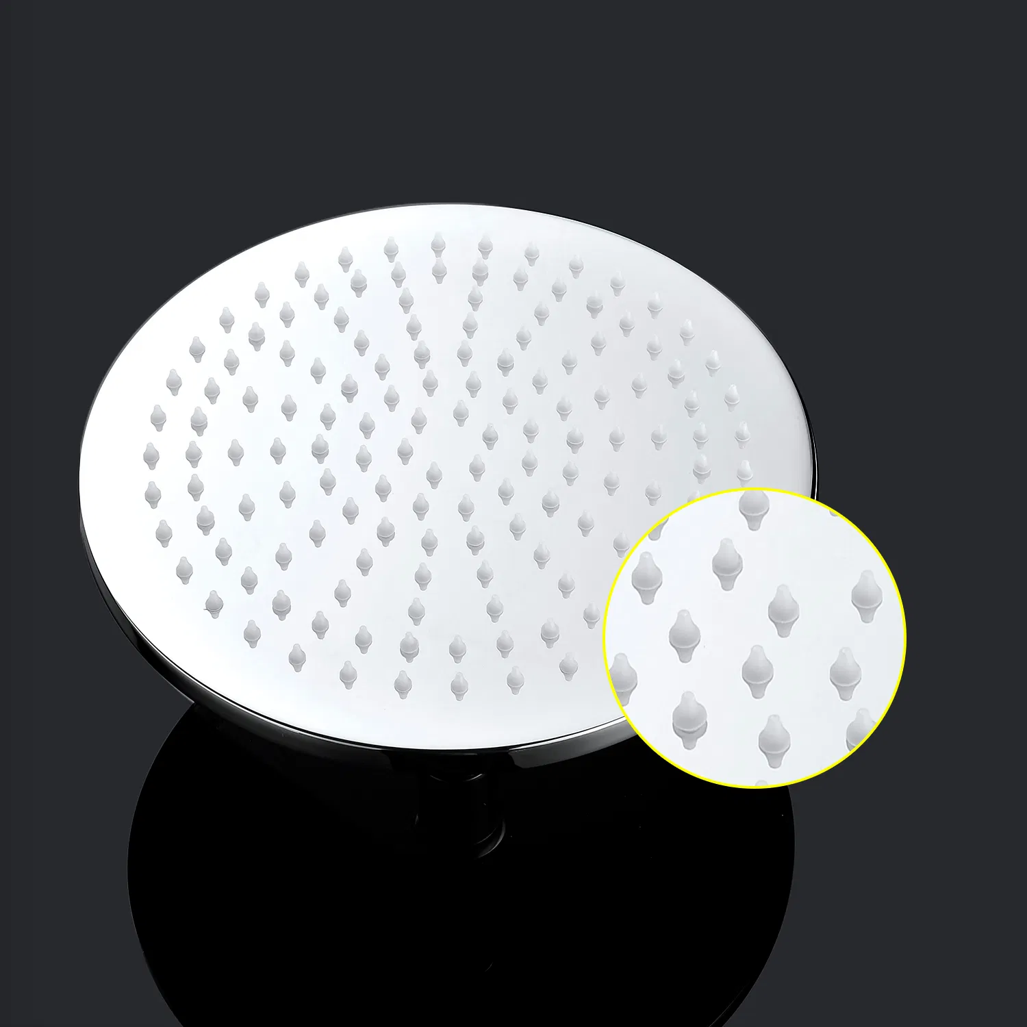 10" Round Big Rainfall Thermostatic Faucet Brass Conceal LED Shower Set