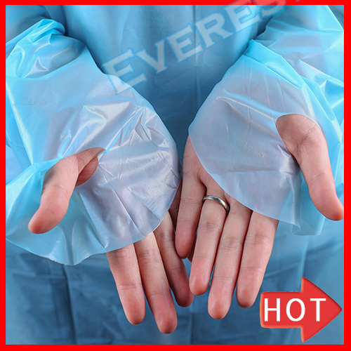 Disposable PE/PP+PE/CPE/ Surgical Gown Isolation Gown with Thumb