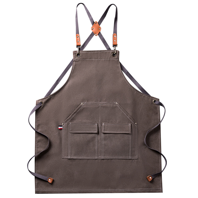 Custom Logo Polycotton Stain-Resistant Kitchen Cafe Apron