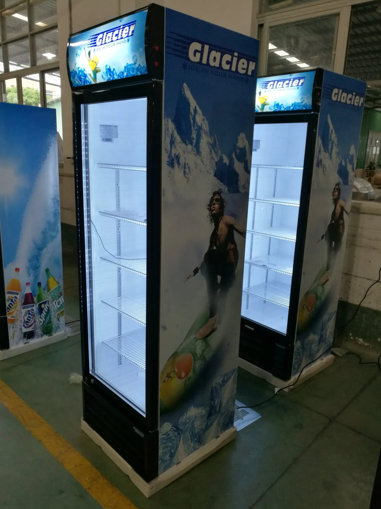 380L Single Door Beverage Display Cooler for Pepsi and Cola