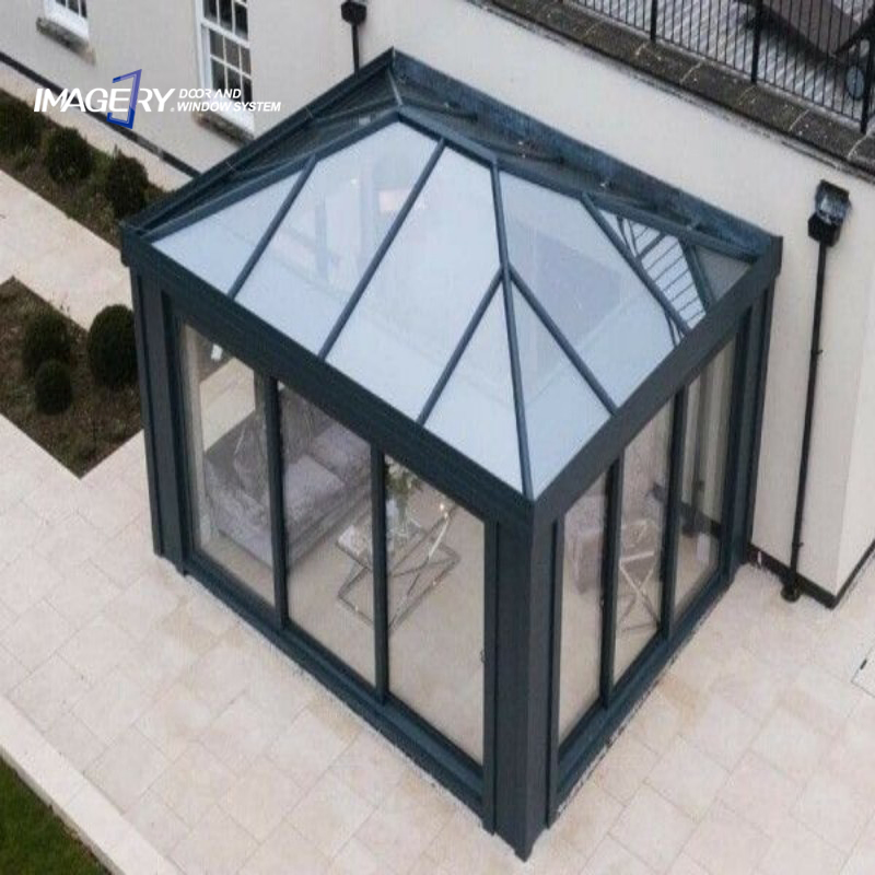 Outdoor Four Seasons Winter Garden Tempered Glass Customized Aluminum Sunroom