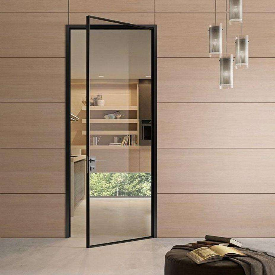 Fashion Design Flat Aluminum Door Interior Decoration Patio Swing Door Aluminum Profile Doors