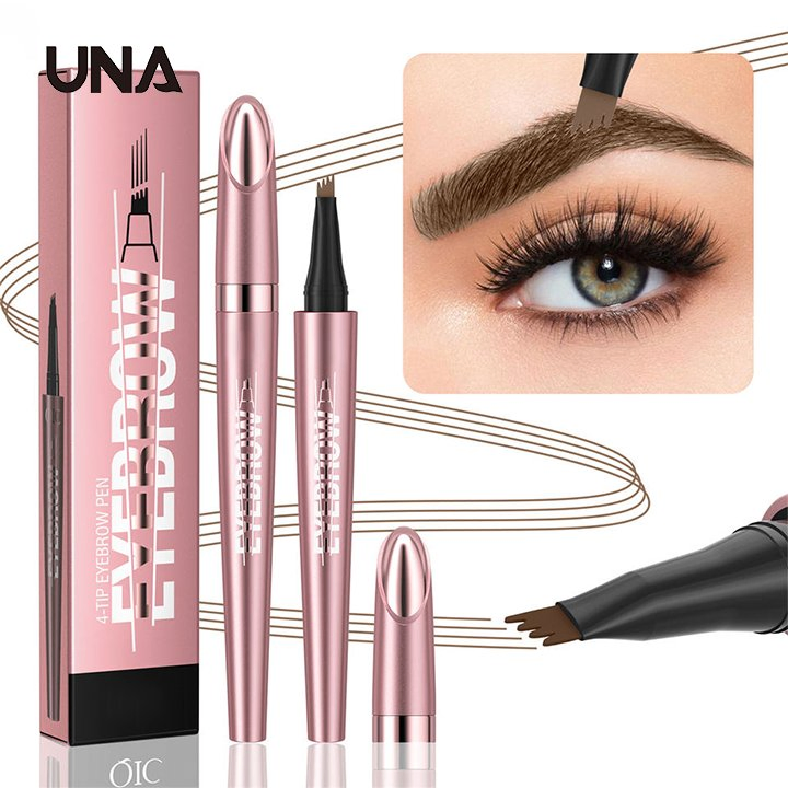 Private Label Four-Pronged Liquid Eyebrow Pencil Easy-to-Use Waterproof Professional Liquid Eyebrow Pencil
