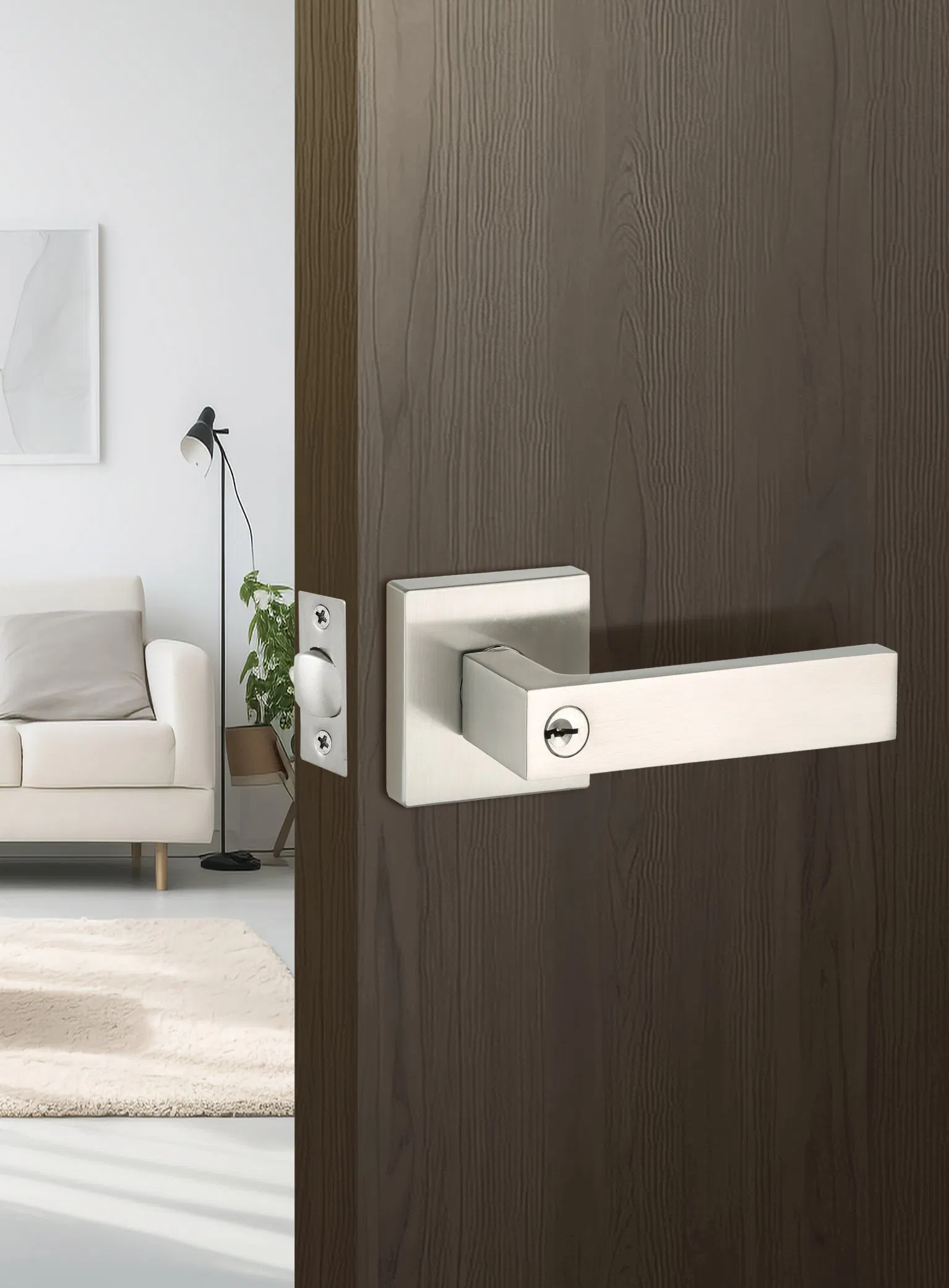 Heavy Duty Tubular Lever Lock F9808 Entry Zinc Alloy Handle Door Lock