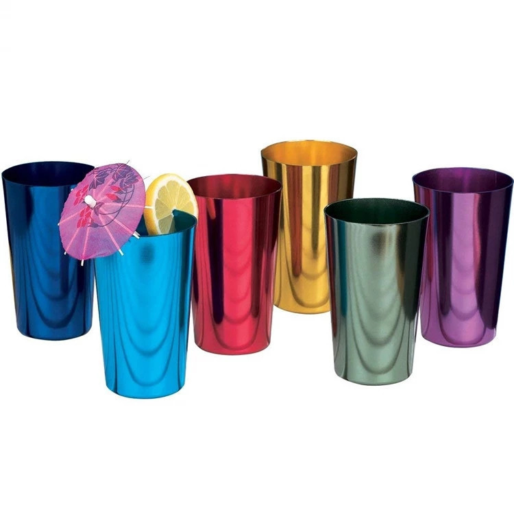 Custom Wedding Party Camping Colored 20 Oz Reusable Anodized Aluminum Beer Cup Mug Tumbler Drinking Cups