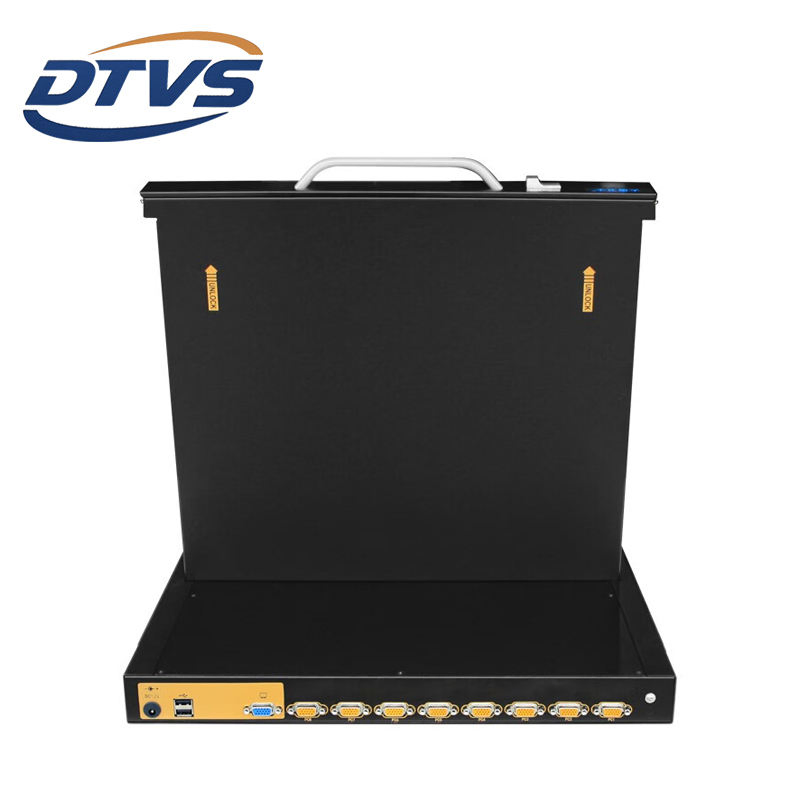 1u Rack Mount 16 Port Kvm Switch 17/19" VGA LCD Console Hotkey OSD Control