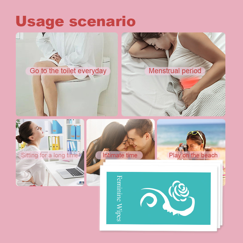 OEM Feminine Antibacterial Hygiene Fruit Flavor Personal Care Intimate Cleaning Wet Wipes
