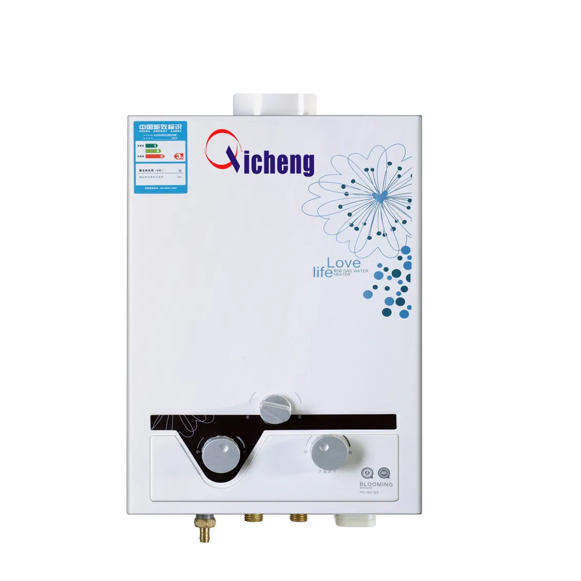 White Panel Flue Type LPG Natural Gas Bathroom Water Heater