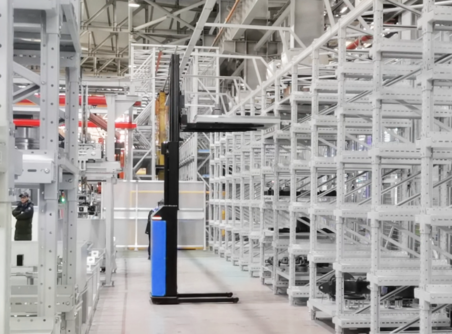 Unmanned Forklift Agv High Level Storage Stacker Truck, Load Capacity to 2000kg