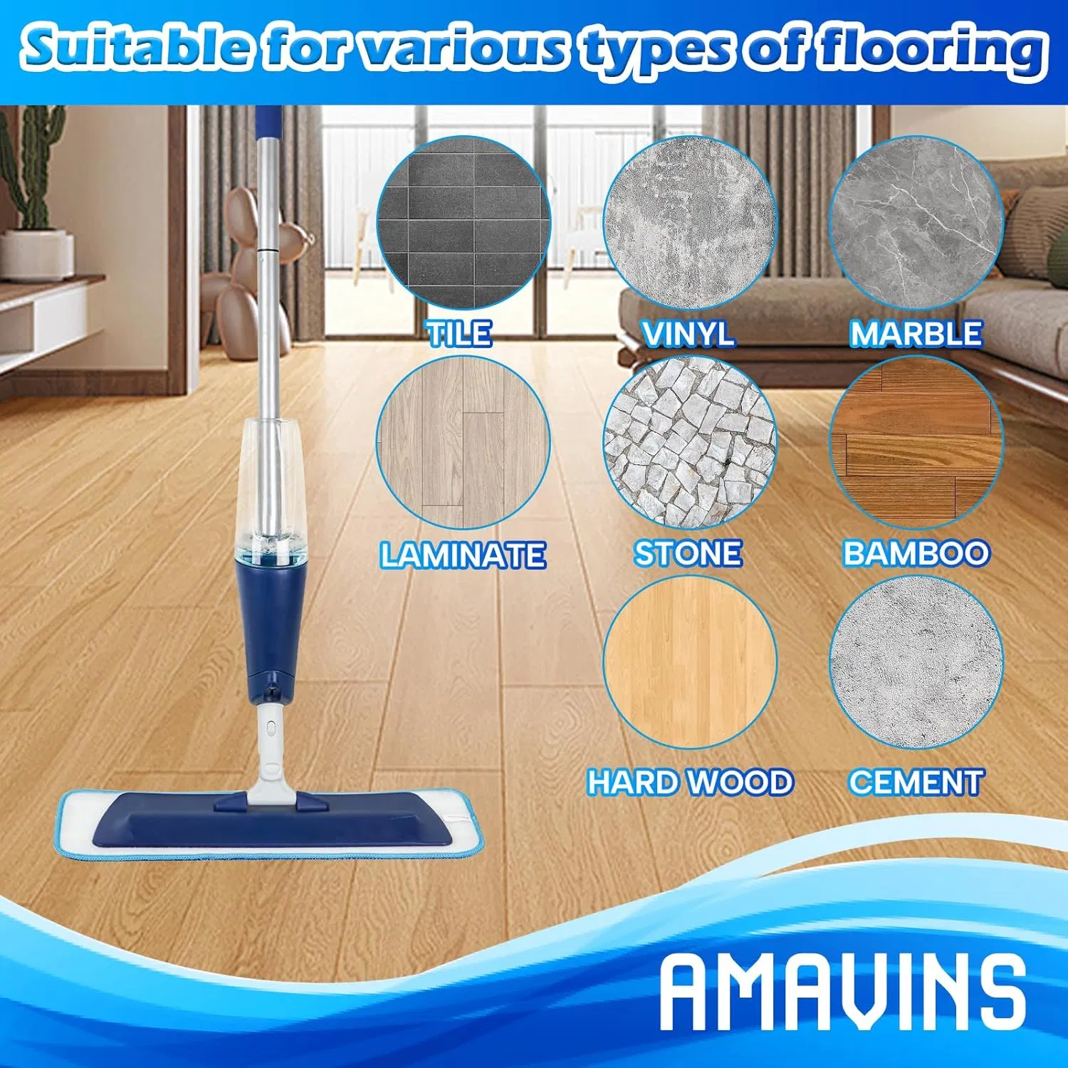 Ultra-Soft Microfiber Mop Head Pads for Effortless Cleaning