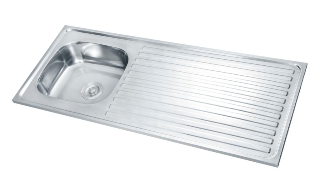 Hot Sale Professional Factory Manufacture 201/304 Stainless Steel Single Bowl Kitchen Sink with Drainboard