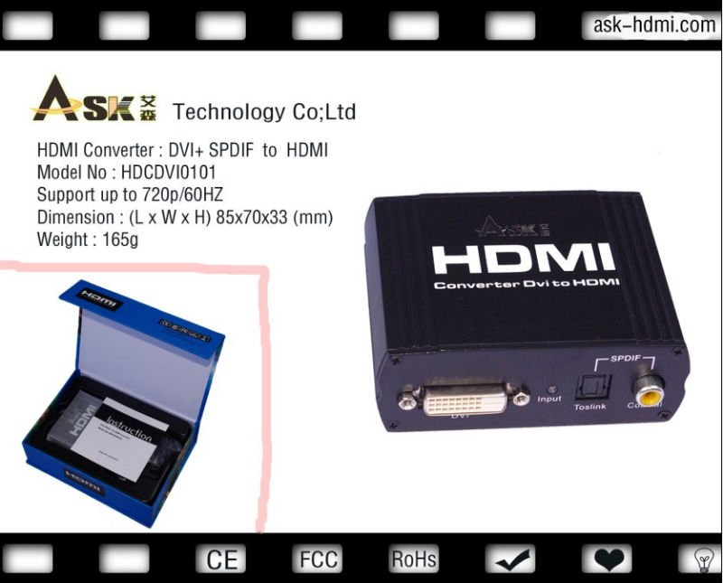 Конвертер DVI в HDMI