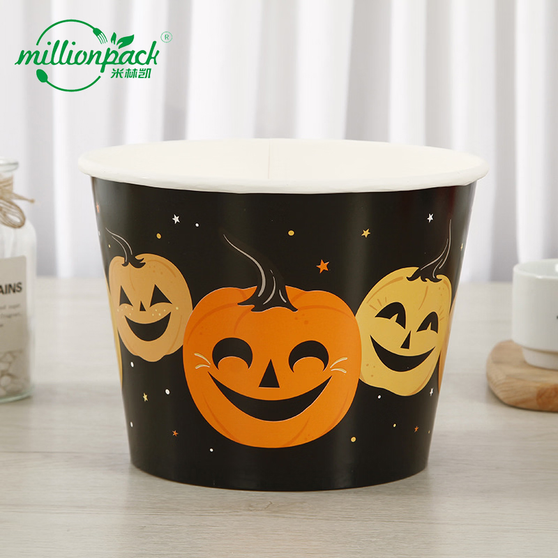 Бумажный контейнер для попкорна из крафт-бумаги