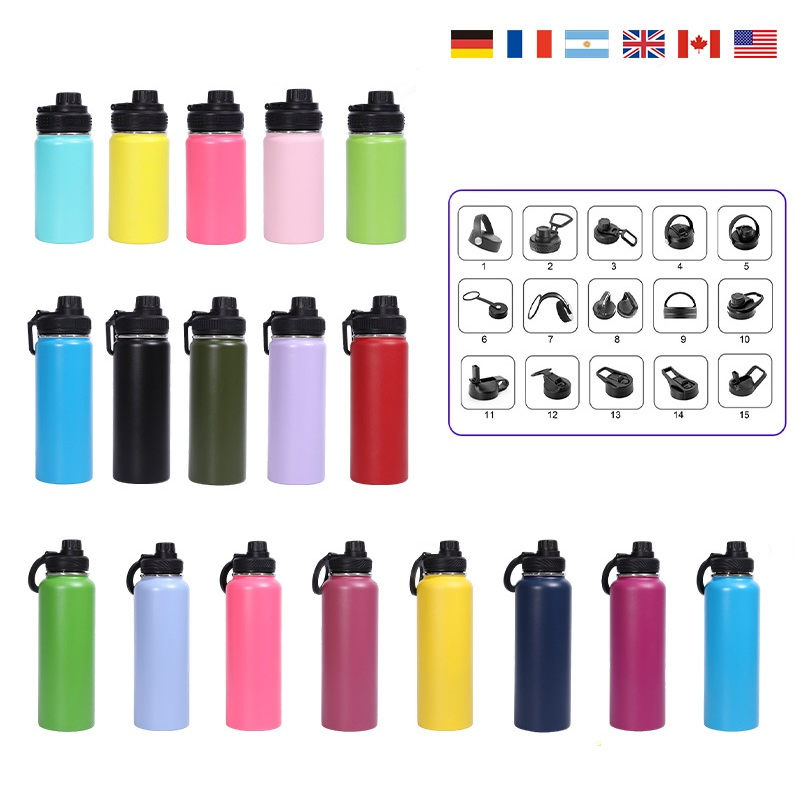 18/8 Stainless Steel Thermos Heat Insulated Coffee Cup Mug BPA Free Leak Proof Sports Reusable Double Wall Keep Hot Cold Vacuum Flask Water Bottle FDA LFGB