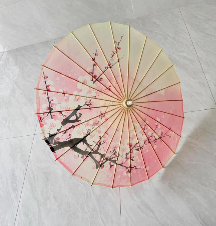 Зонт-трость с канадским флагом из масляной бумаги