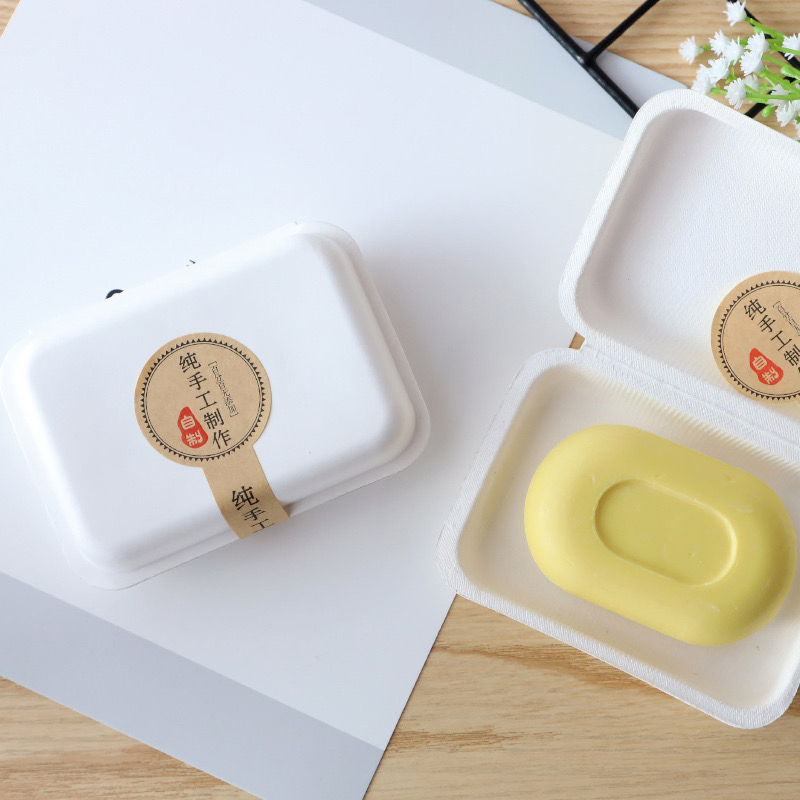 Customized Eco-Friendly Packaging Box Degradable Pulp Bagasse Packaging Soap Box