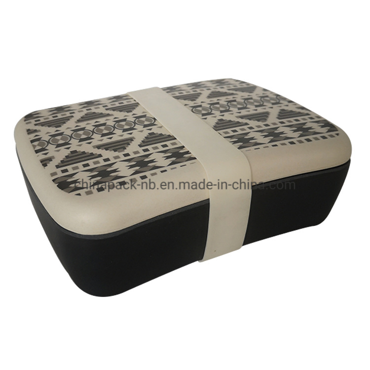 Bamboo Sandwich Lunch Box Portable Bento Food Storage Eco-Friendly Container Box 700ml
