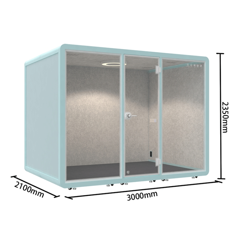 Soundproof Booth for Libraries with Sealed Structure and Energy Saving LED Lights