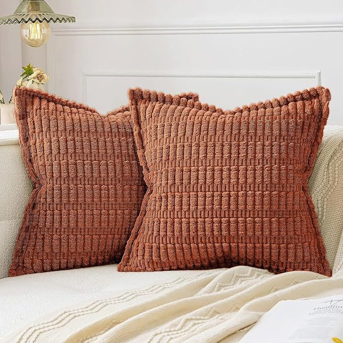 Stripe Corduroy Sofa Decorative Brilliant Bright Colors Velvet Custom Sofa Cushion Cover Bulk Throw Pillow Case
