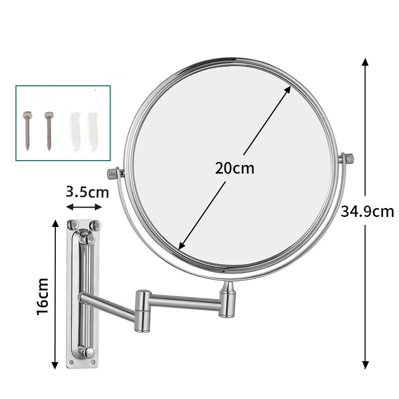 Elegant Mirror in Mirror Design with Adjustable LED Lighting for Beauty