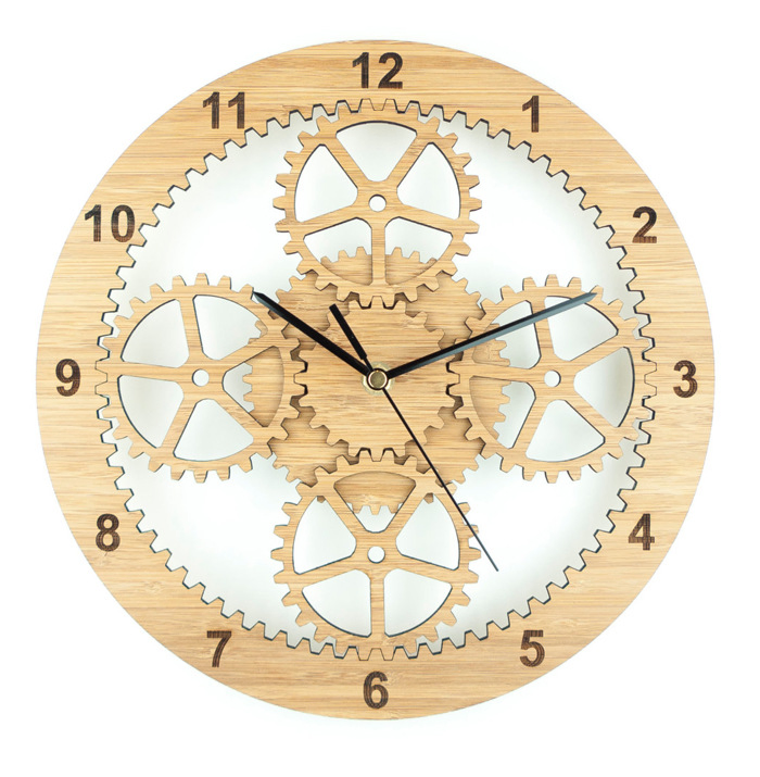 Bamboo Wall Clock Nordic Minimalist Mute Solid Wood Clock