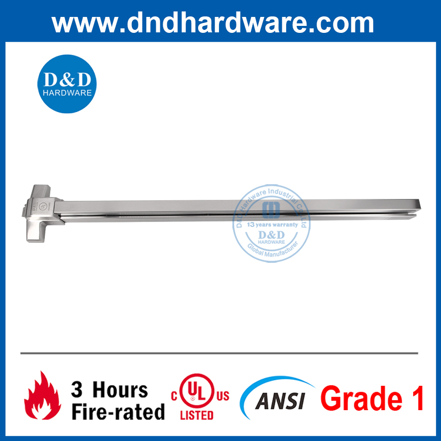 ANSI UL Rim Panic Exit Device Panic Lock Bar for Double Door