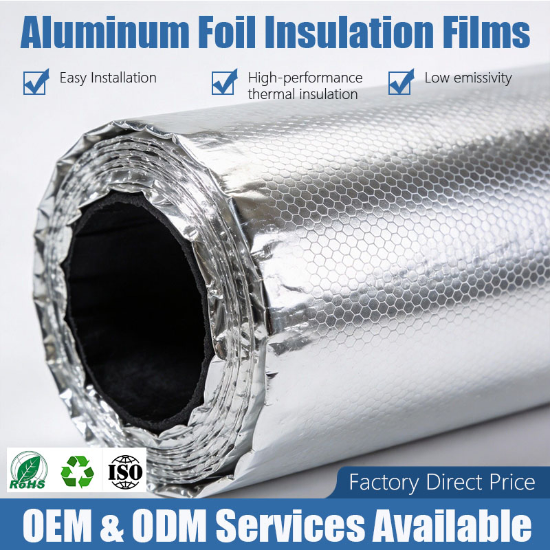 Heat Resistant Aluminum Foil Insulation Films Waterproof Factory Direct Construction