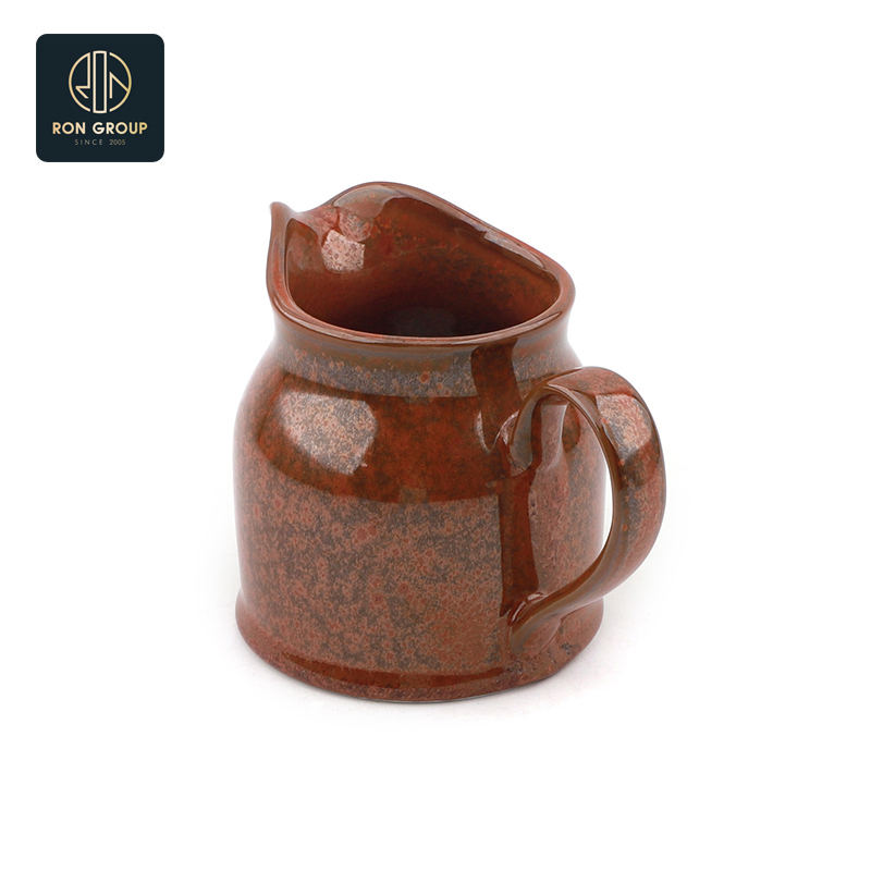 Western Cafe Bar Classic Dinnerware Coffee Container Ceramic Porcelain Commercial Creamer Pot